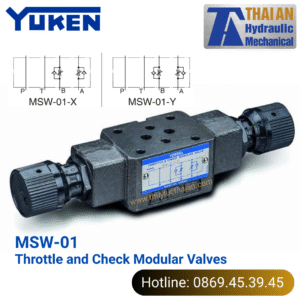 MSW/MSA/MSB-01. Van Tiết Lưu một chiều Modular size 01